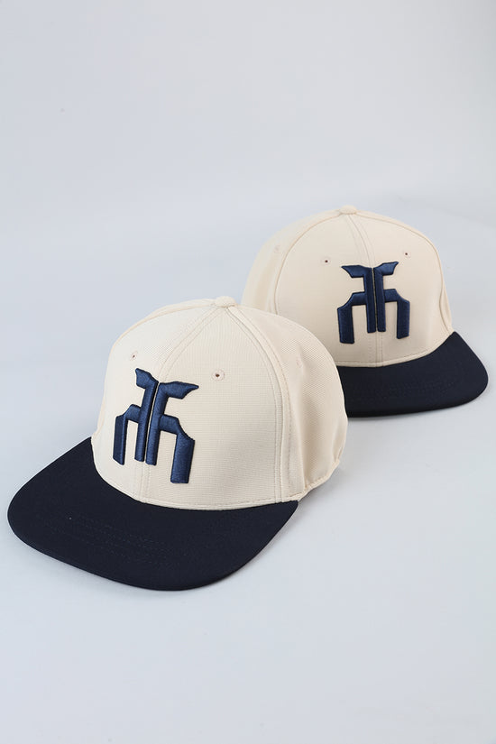 Beige and Blue Bucket Hat